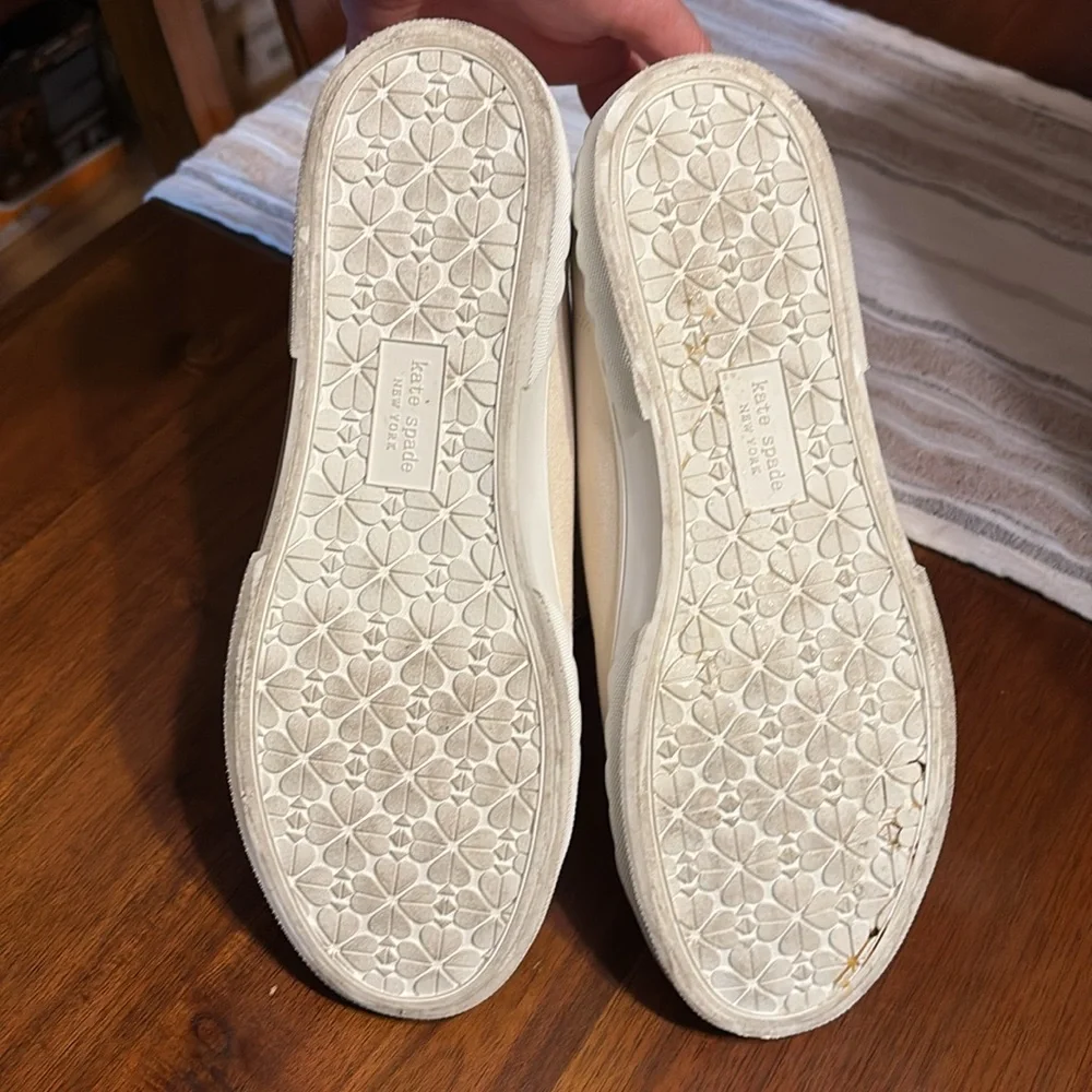 kate spade Cream Canvas Sneakers